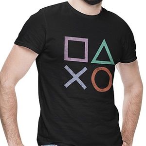 Playstation Controls T Shirt Black Sz XL